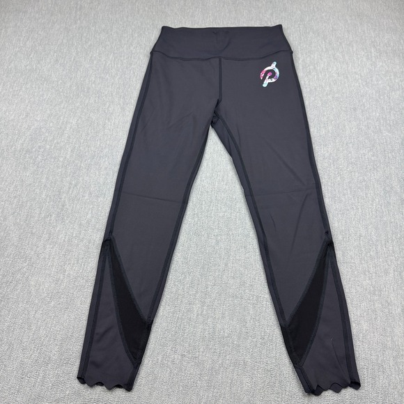 Peloton Pants - Peloton Leggings Medium Black Move Mission‎ Scalloped Hem High Rise Yoga 25"